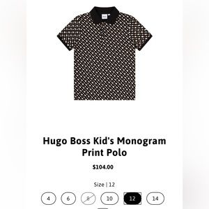 Worn once Youth Hugo Boss Polo Shirt